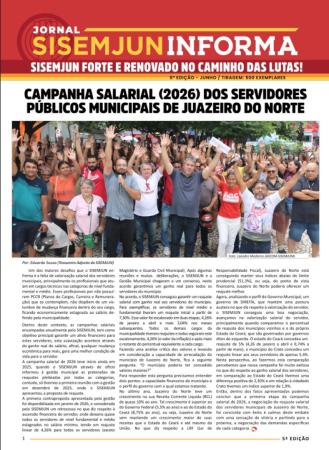 5ª EDIÇÃO DO JORNAL SISEMJUN INFORMA