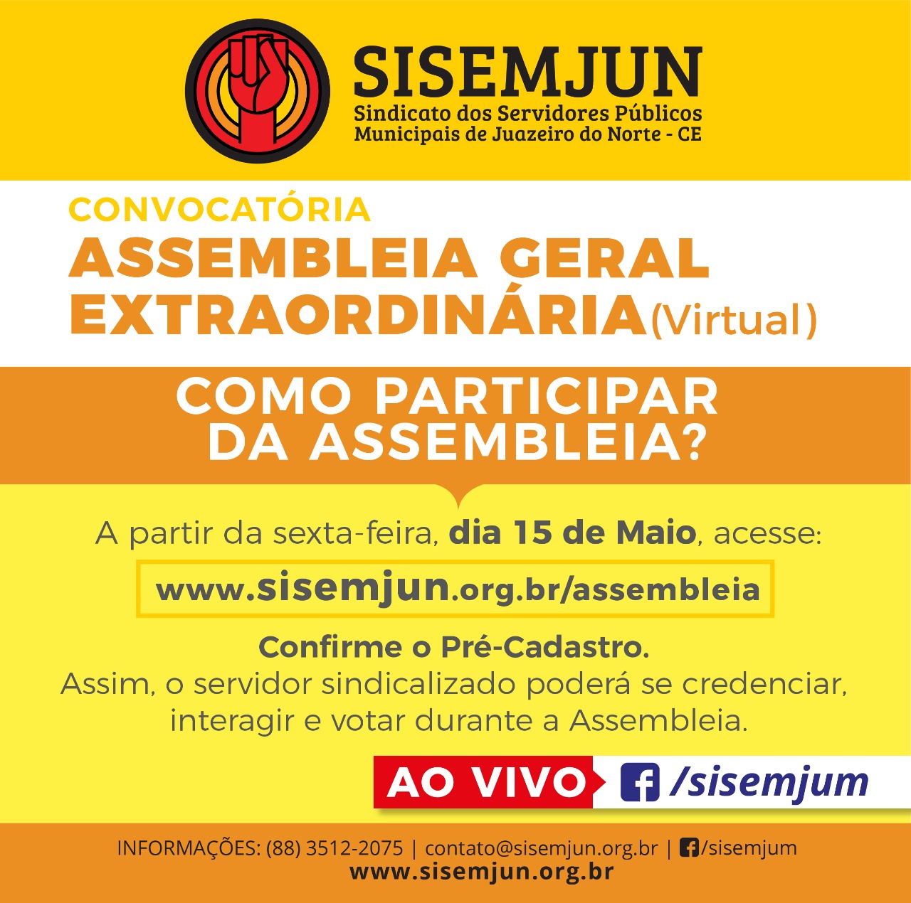 SISEMJUN realizará Assembleia remota